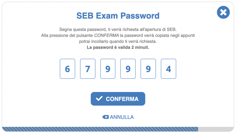 the Code to enter SEB Browser